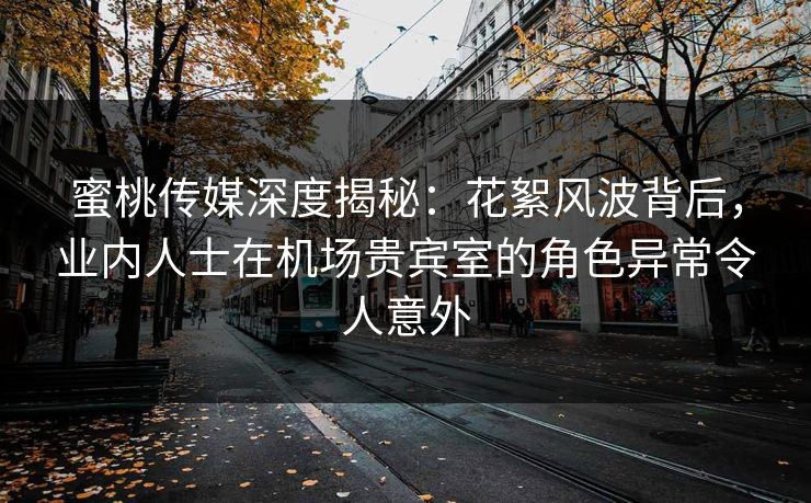 蜜桃传媒深度揭秘：花絮风波背后，业内人士在机场贵宾室的角色异常令人意外